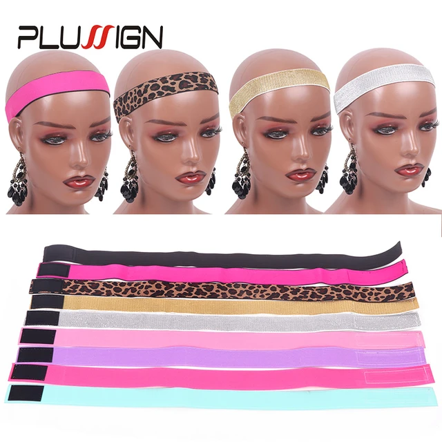1Pcs Edge Melt Band For Lace Wigs With Ear Puff Adjustable Elastic Headband  With Ear Protector Wig Band With Ear Covers Purple - AliExpress