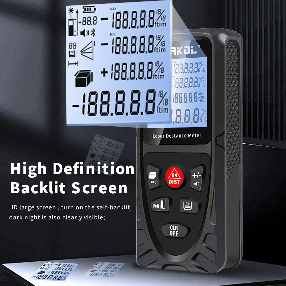 Laser Distance Meter Snakol Laser Distance Meter 50M 70M 100M 120M Profesional Digital Rangefinder Roulette Ruler Laser Tape Measure with USB Charge with tape measure,laser rangefinder,distance meter,laser tape measure,digital tape measure
