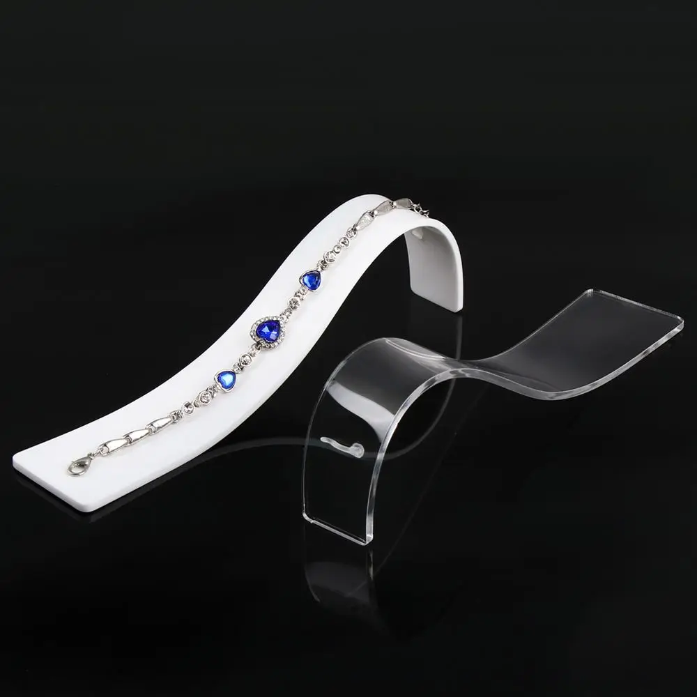 Sb2192fcafabf4b069b1a71df4efdf0c3M Curved Shape Portable Show Case Exhibitor Desktop Storage Watch Display Jewellry Stand Bracelet Holder Necklace Organizer