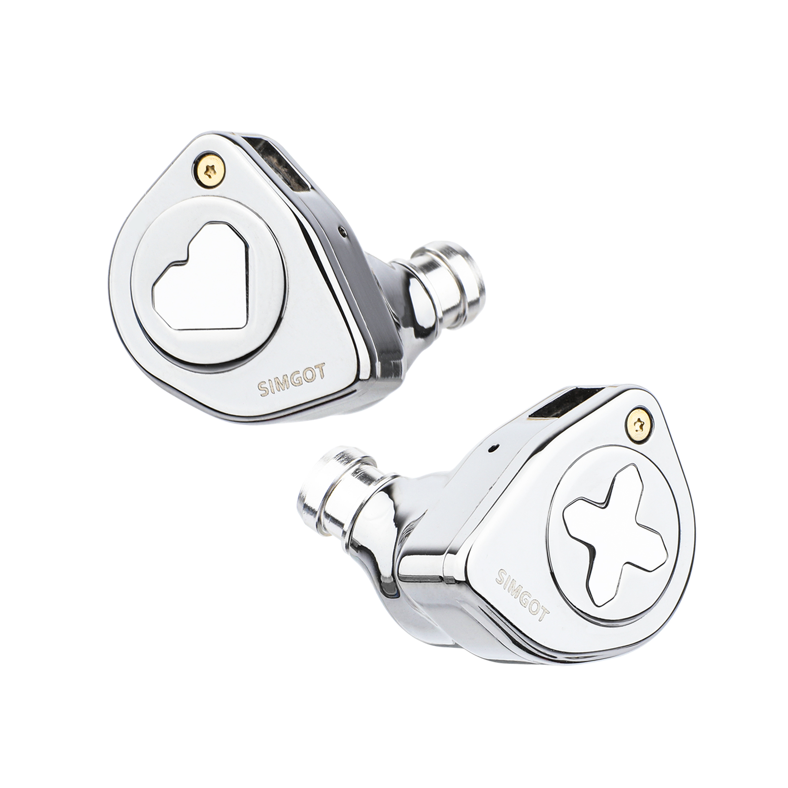 SIMGOT EW300 1DD+1Planar+1PZT Hybrid Driver IEM HIFI Earphones with Detachable Nozzles Silver-Plated OFC IEM Cable for Musician