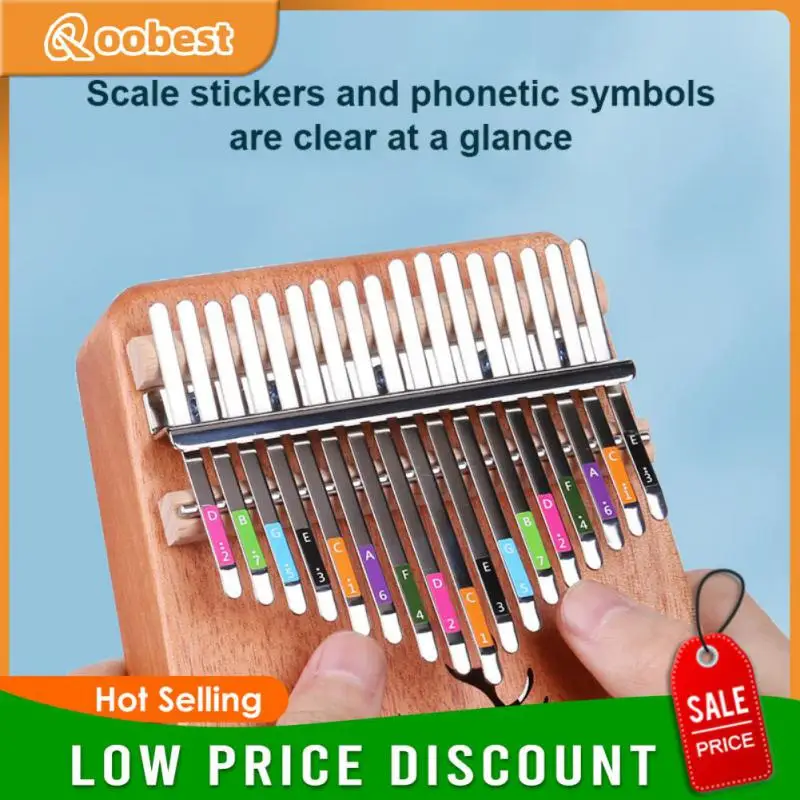 Kalimba Scale Sticker Musical Five Finger Harp Sticker Thumb Arpa Phonetic Label Kalimba Learing Instruments 17 Tone 21 Tone