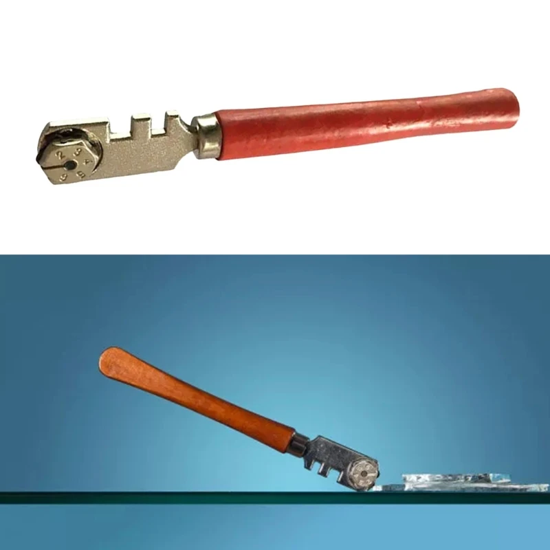 Glass Cutter Six-wheel Round Handle Flat Cutting Tool Cutting Glass Tiles Carbide Cutter Wheel M4YD glass cutter tile glass cutter