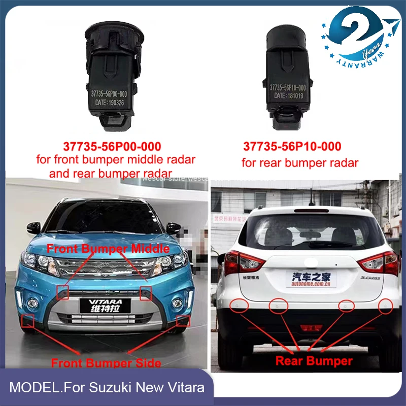 New Genuine Parts Park Sensor Assy For Suzuki New Vitara 2015 37735-56P00-000 37735-56P10-000
