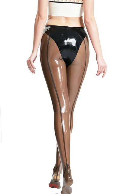 Latex pants rubber trousers for women in transparent color