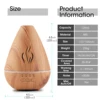 120ML Wood Grain Incense Burner Electric Humidifier Aroma Diffuser Pure White/Black/Brown Wood Grain For Home Car Office 4