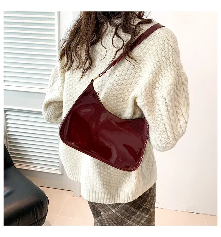 High Quality Zipper PU Solid Color Shoulder Bags 2024 Sewing Thread Youth  High Capacity Hobos Fashion High Quality Hot Sale - AliExpress