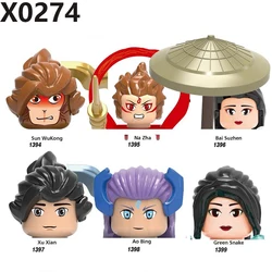 Mini figurines de la mythologie chinoise, blocs de construction, jouets à assembler, pour enfants, X0274 