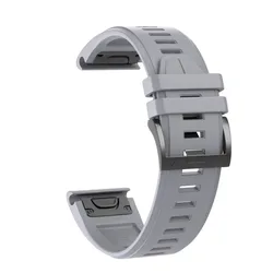 Premium Silicone Strap for Garmin Fenix & Forerunner Watches (Grey)