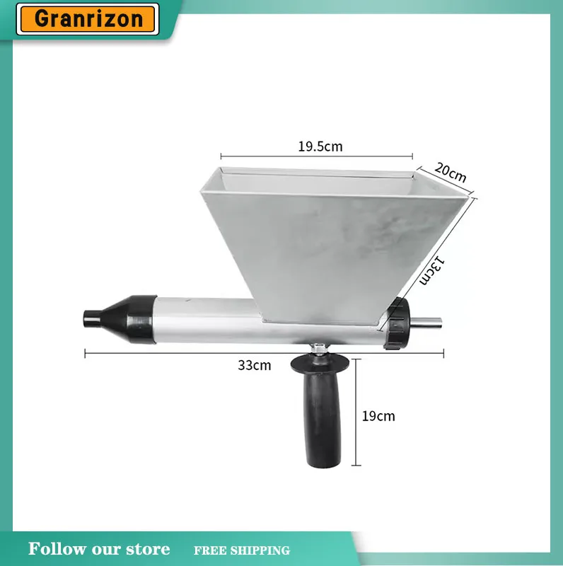 Auger Mortar Caulking Gun,All-Metal Portable Cement Caulking Gun Sprayer With Nozzles for Walls, Bricks, Floors 6
