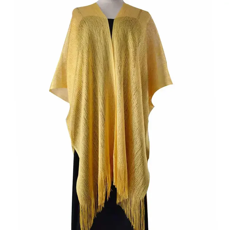 Sexy Fringe Tassel Mesh Sheer Shiny Knitted Tunic Beach Cover Up Cover-ups Beach Dress Beach Wear Beachwear Female Women