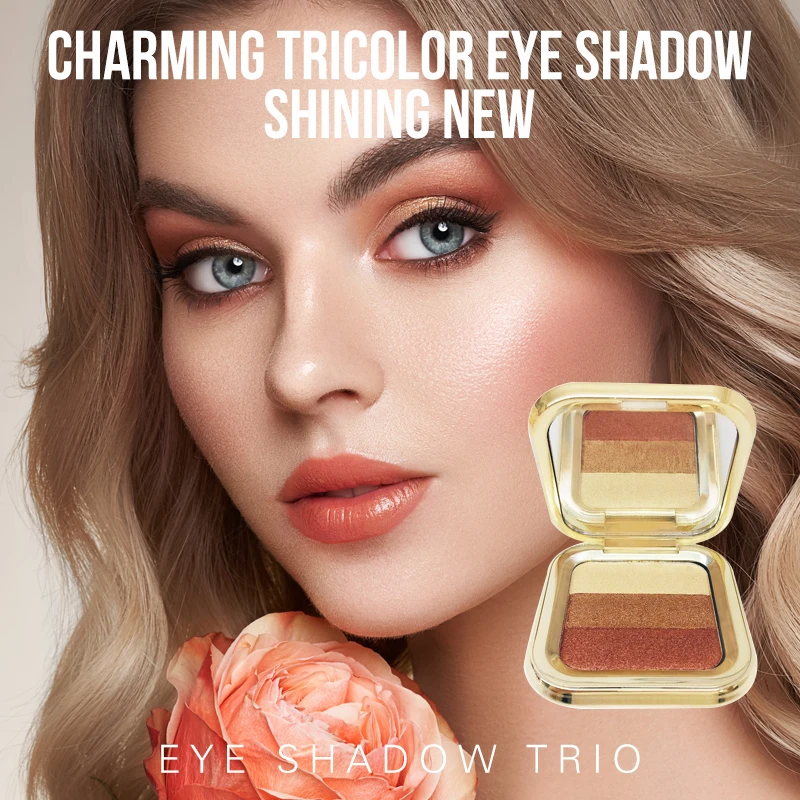 Mini 3-color eyeshadow palette-long-lasting, no-fly powders with matte super nice, mirror effect component, nice touch