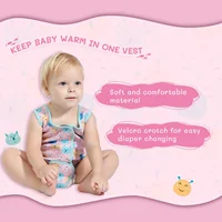 Infant Toddler 2MM Neoprene Vest Adjustable Magic Tape Front Chest Crotch UPF50+ Sun Protection Cold Proof Warm Swimming Wetsuit 6