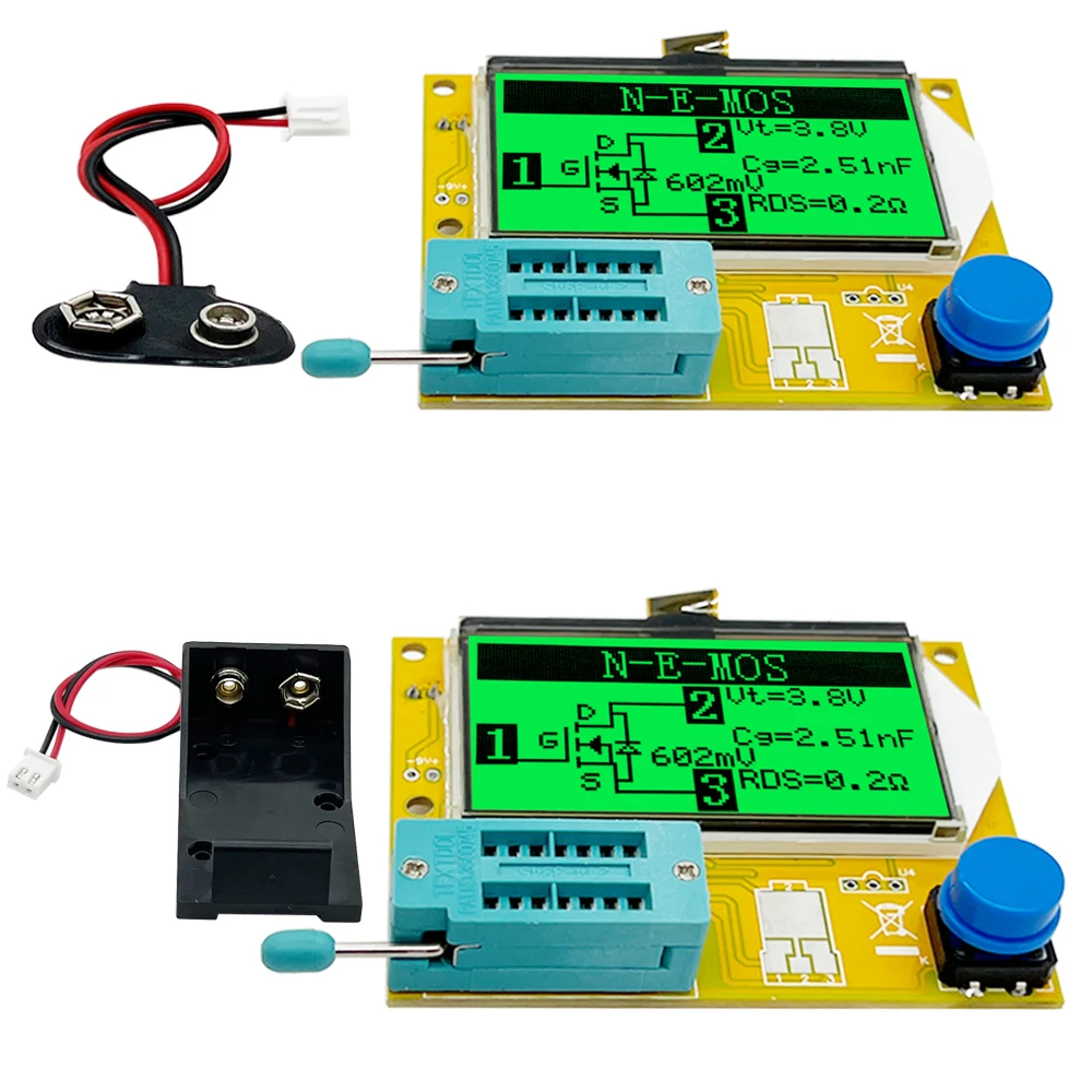 MTT-V1 LCD Digal Transistor Tester Multimetro Diodo Triodo Condensatore Resistenza Capacà ESR MOS PNP NPN LCR Meter Detector Multi-funzione Transistor Checker  502