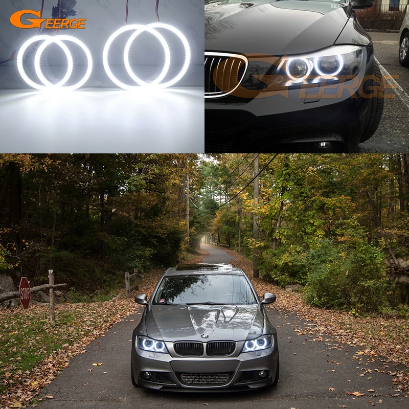 For Bmw 3 Series E91 E90 Lci 2009-2012 Ultra Bright Smd Led Angel Eyes Halo  Rings Kit Day Light Car Styling Accessories - Projector Lens & Accessories  - AliExpress