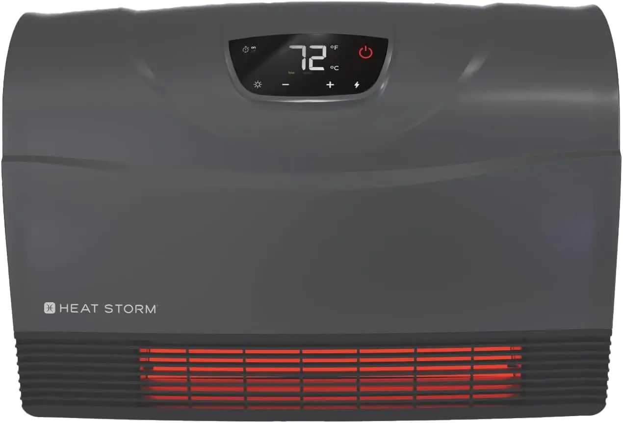 Touch Screen-1500 Watt ~ Infrared Space Heater ~ Wall Mounted Wifi Enabled Grey with WIFI