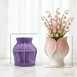 Exquisitely Textured Tulip Petal Silicone Mold - Handmade DIY Flower Pot and Decorative Ornament (Tulip petal design)