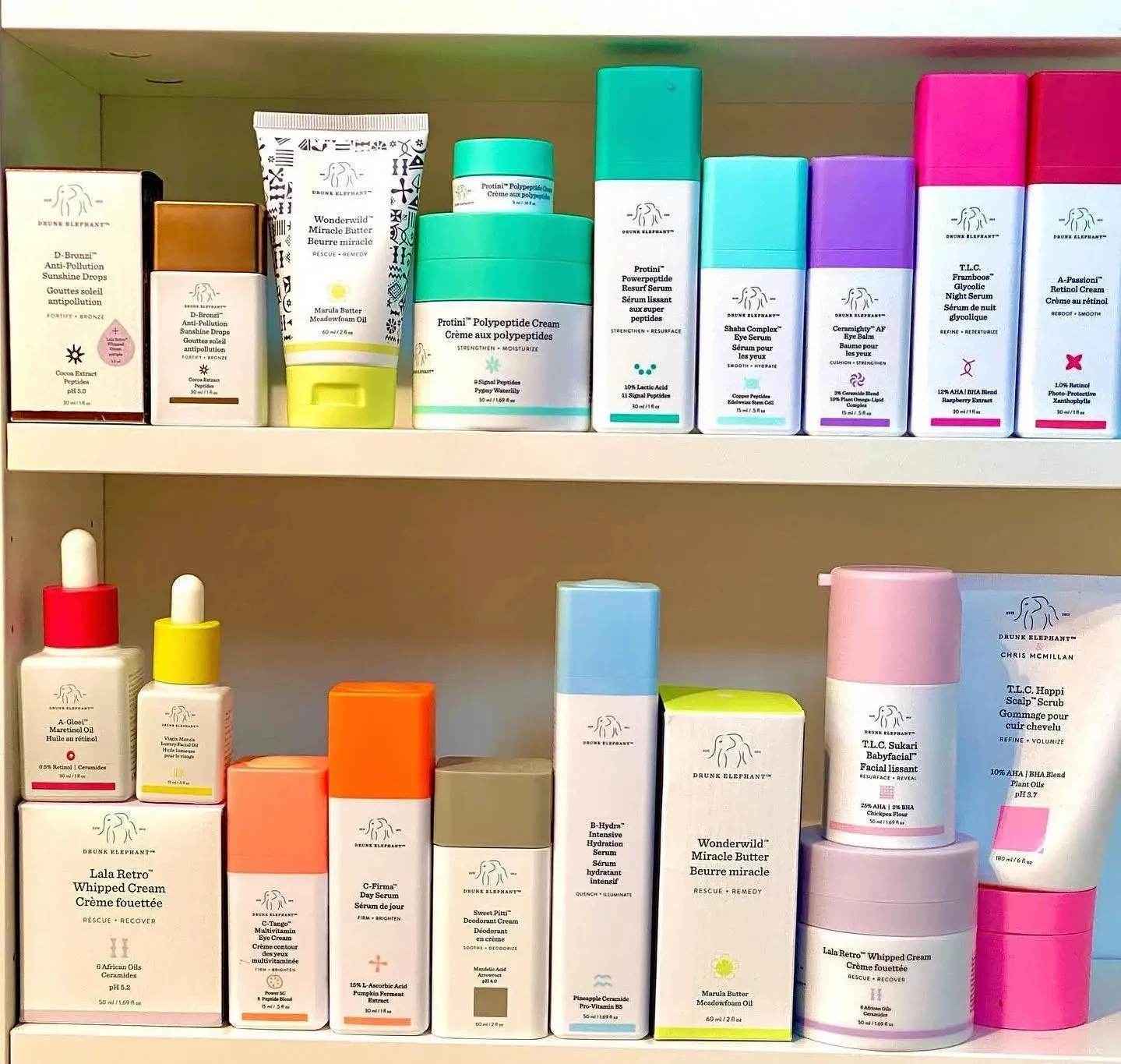 

Drunk Elephant Hydra Intensive Hydration Serum Eye Cream T.L.C. Framboos Glycolic Serum B5 Hydrating Essence Face Skin Care