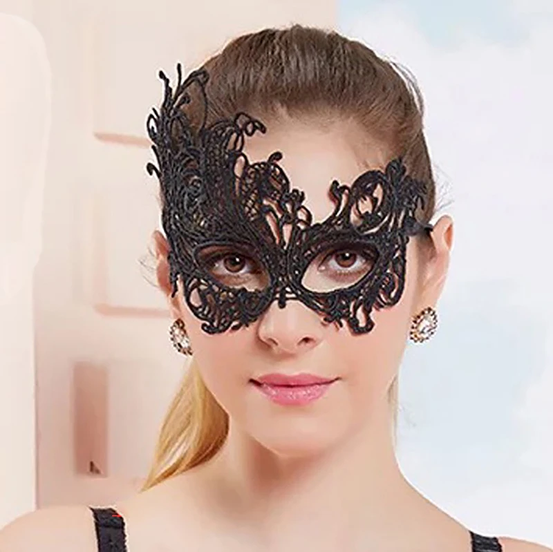 Halloween Half Face Mask Luxury Masquerade Women Dress Christmas Party Cosplay Decoration Eye Mask Nightclub Lace eye mask face mask halloween mask party masks masquerade mask 3d printed mask 3d face masks superhero mask lace masquerade mask