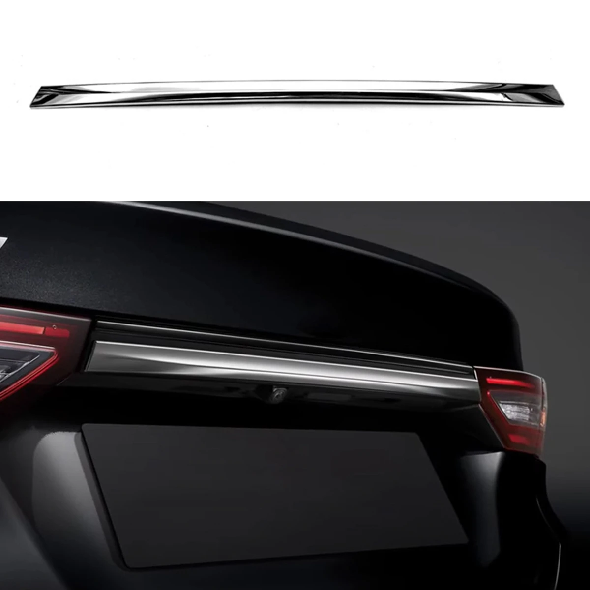 ABS 크롬 후면 부트 문짝 트렁크 뚜껑 커버 트림, 뒷문 가니쉬, 2023 토요타 Yaris Ativ VIOS