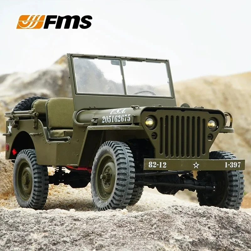 Fms 1:6 Full Scale Willis Climbers Large Scale Rc Wwii Military Simulation Model Vehicle Used Remote Control Climbing Vehicle 2