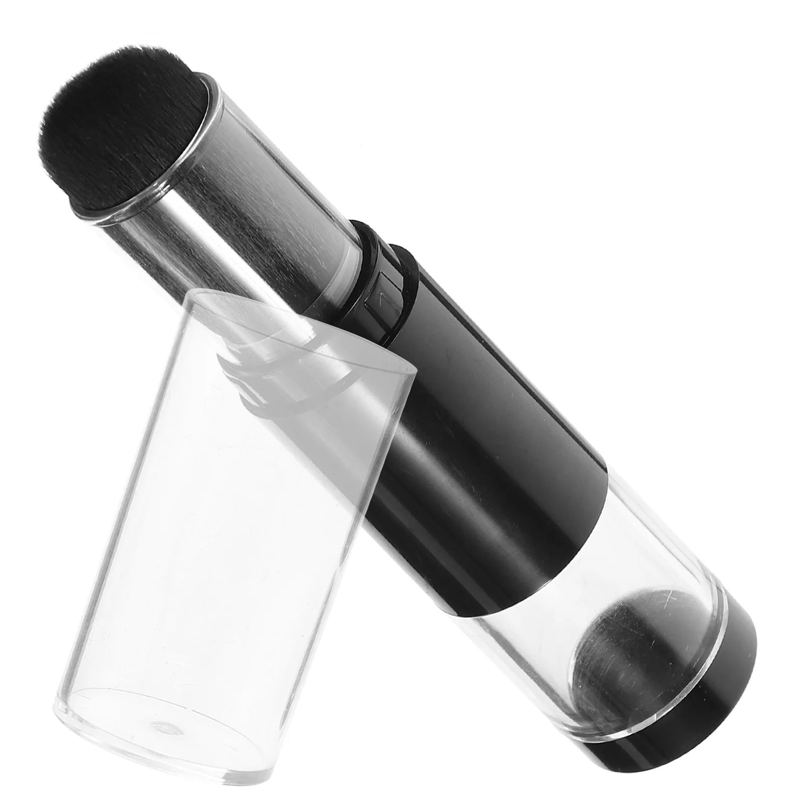 

in Foundation Brush Makeup Brush Empty Travel Blush Brush with Refillable Loose Powder Bottle Jar