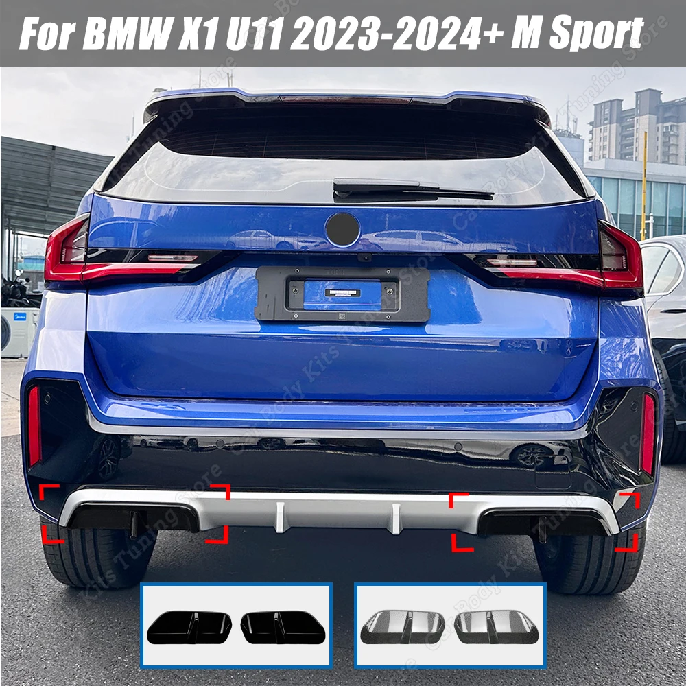 

M Sport для BMW X1 U11 2023-2024 + накладка на задний бампер автомобиля, защитная накладка на спойлер, боковые разветвители, внешний декор