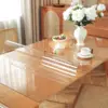 40 x 72 inches, 1.5mm thick transparent desktop protective film, used as a desk pad for desktops, coffee and restaurant tables 2