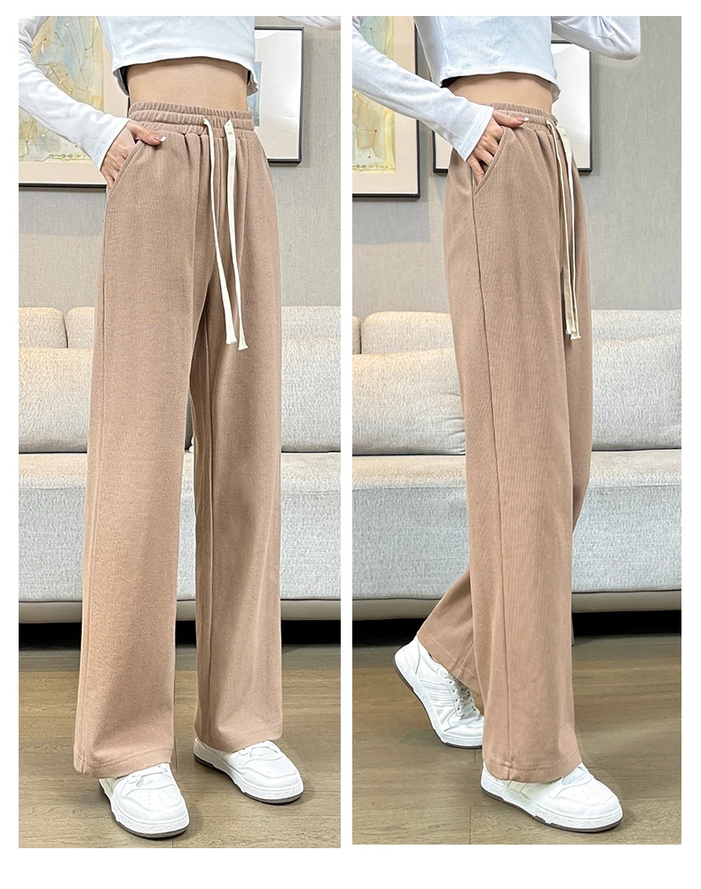 trousers for women Women Chic Office Wear Straight Pants Vintage High  Ladies Trousers Baggy Korean 2022 Spring/Summer/Autumn Wide Leg Female fashion clothing