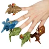 Mini Dinosaur Toys Cute Dino Model Tyrannosaurus Bite Finger Game Practical Jokes Children Gifts 6 Pcs/Lot 1