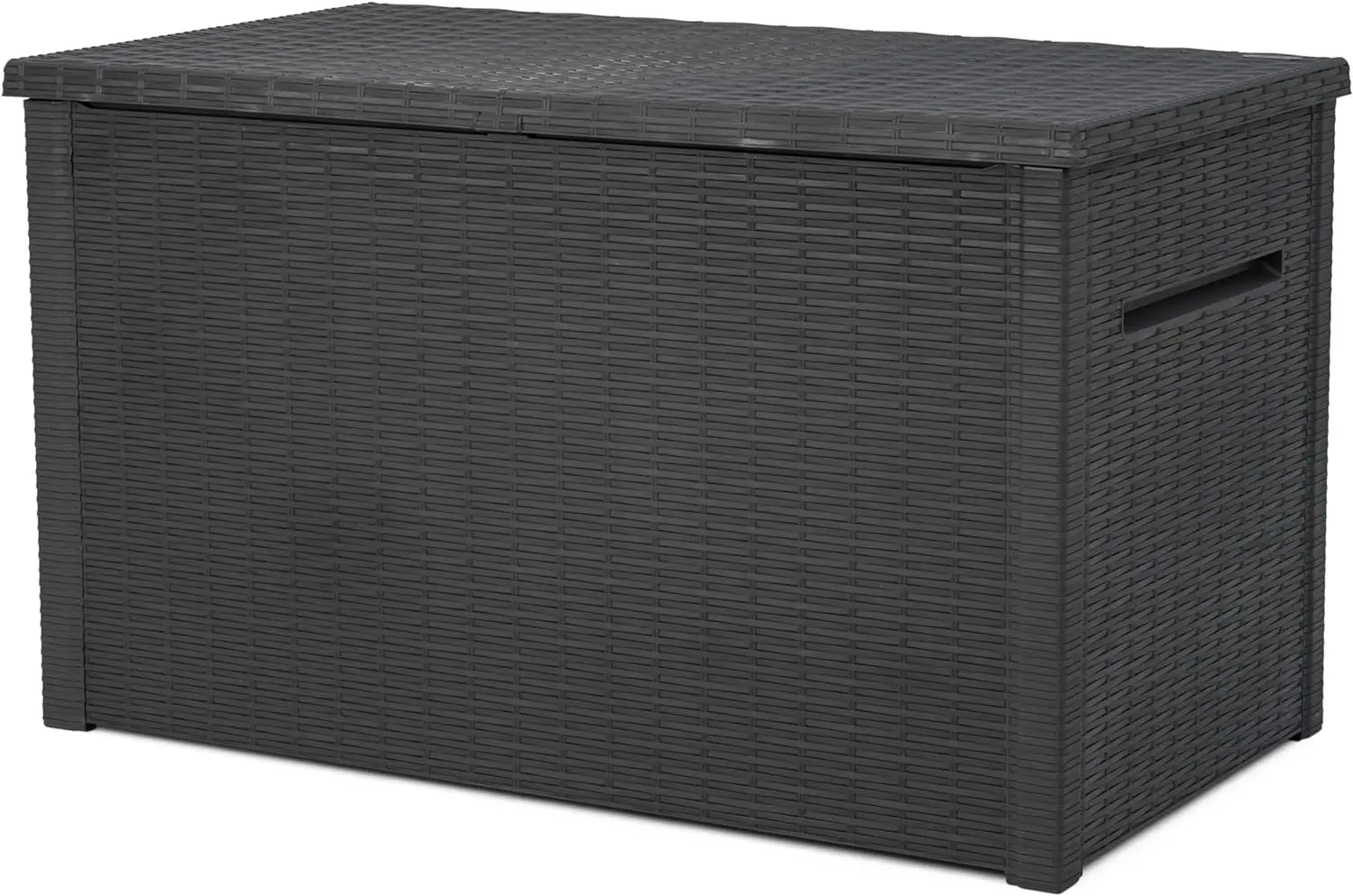 

Keter Java XXL 230 Gallon Resin Rattan Look Large Outdoor Storage Deck Box for Patio Furniture Cushions, Pool Toys, and Garden