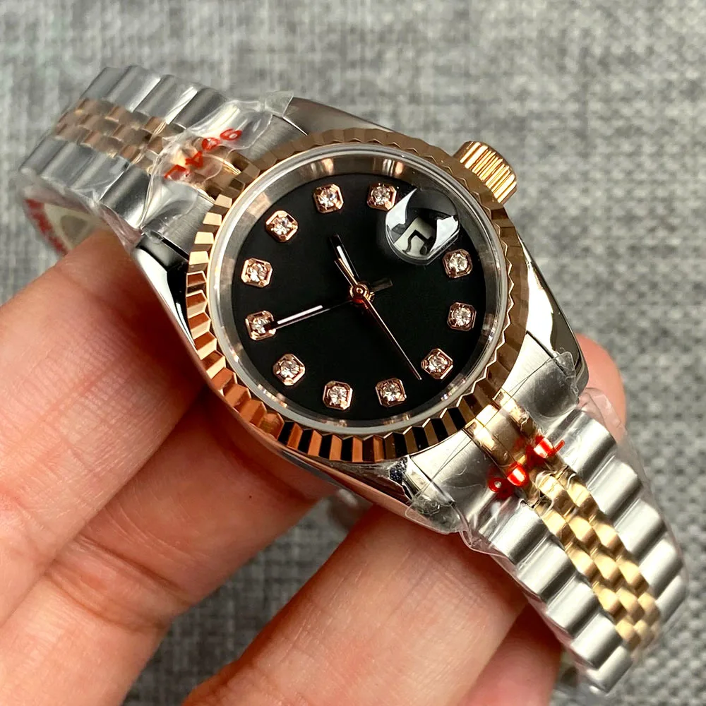 Nice Elegance Stainless Steel 25 mm Watch Band NM2068D-SAJ-BK_K0021216 main image 0