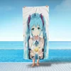 Hatsune Miku Beach Towel Cartoon Cute Summer Kids Large Bath Pool Beach Towel Microfiber Absorbent For Swimming Travel 6