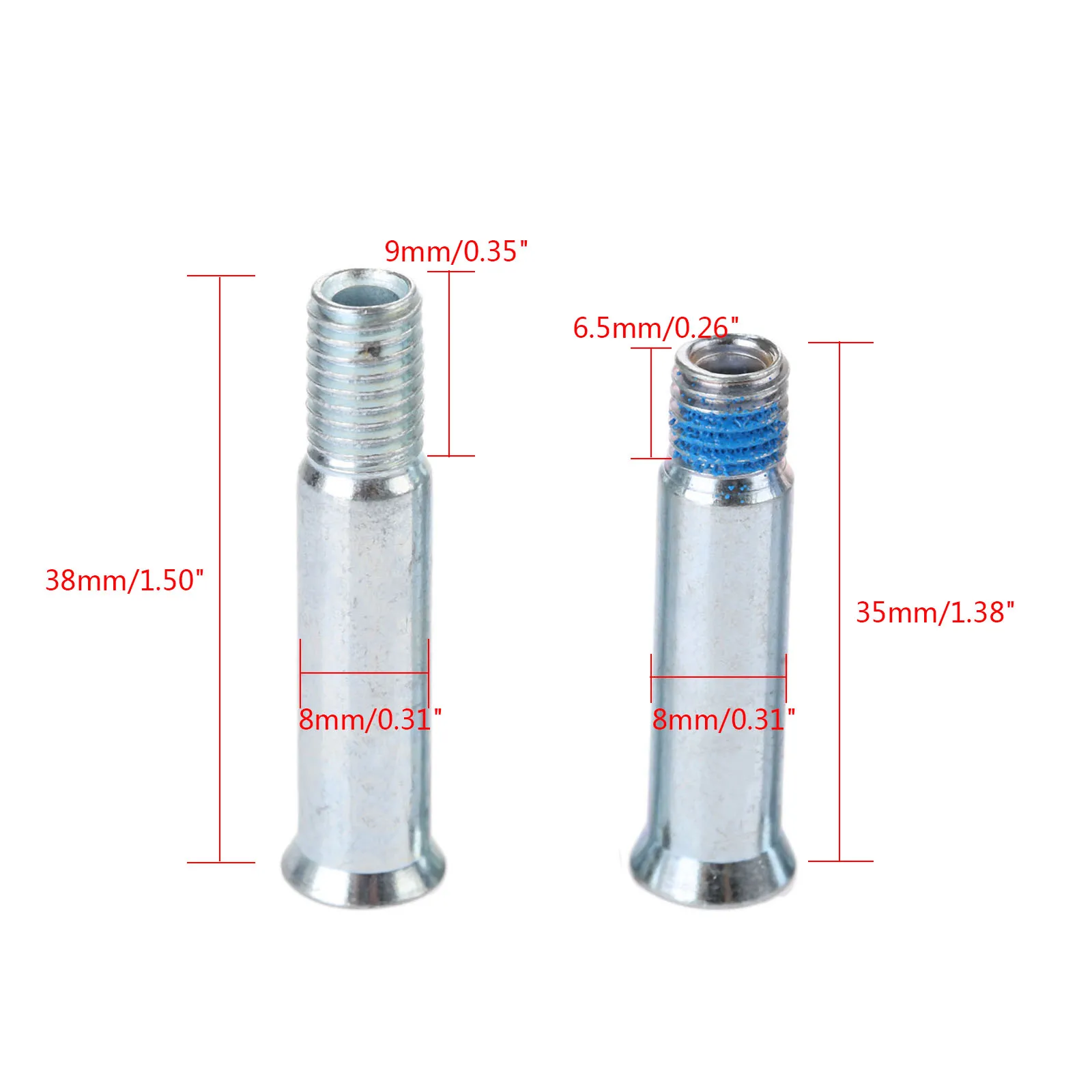 8PCSSteelInlineRollerSkateAxleScrewsShoesSpikesBoltNail