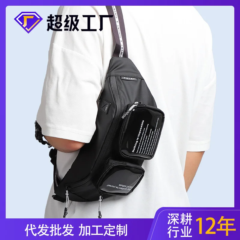 

Fashion new men's waist bag fashion high quality messenger large capacity Waterproof PVC shoulder