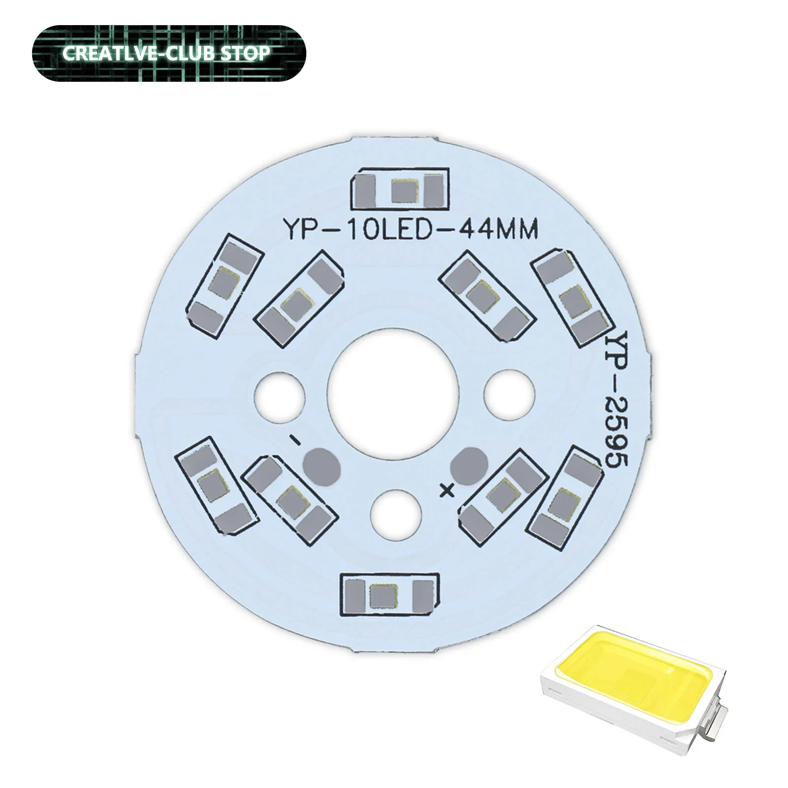 10pcs Round Light Bulb Aluminum Heat Sink PCB Board 44mm Light Board Aluminum Substrate DIY For 5W SMD5730 Lamp Beads Heatsink