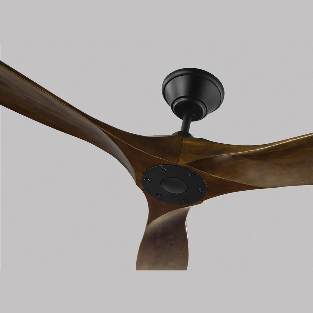 60 inch walnut solid wood ceiling fan retro American style home restaurant hanging fan industrial and commercial outdoor