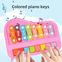 Montessori 8-note Xylophone Toy Musical Instrument, 2 in 1 Duet Piano Percussion Instrument,  Baby Music Play Educational Games 1