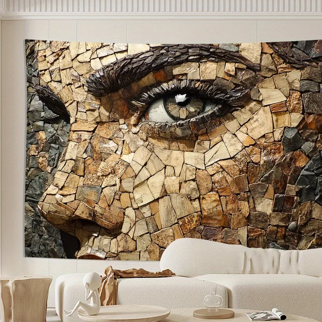 Tapisserie murale 3D en Polyester de Style Vintage, décoration suspendue pour salon, chambre à coucher, fête, cadeau d'art universel 2