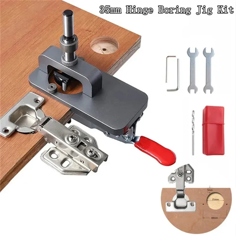 35mm Hinge Boring Jig Kit Aluminum Alloy Hole Opener Template