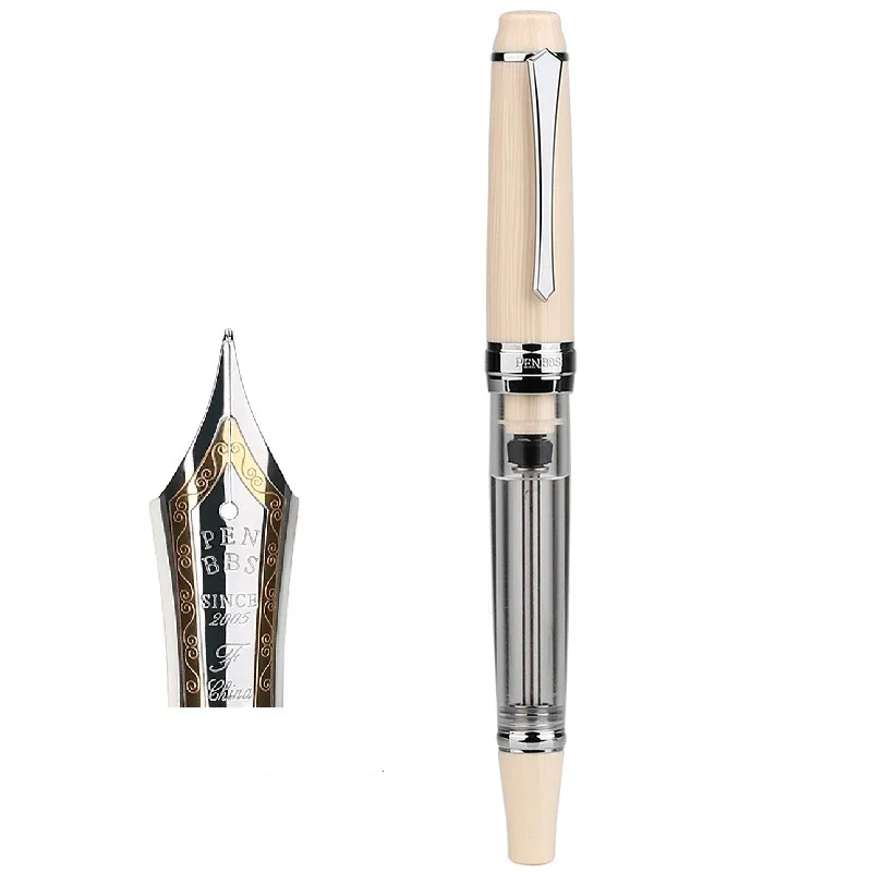 ペンブ456樹脂透明真空充填万年筆ファインペン先ファッション