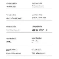 Mini Portable Folding Makeup Mirror Led Lights Magnifying Compact Pocket Travel Aesthetic Vanity Mirrors Make Up Tools - Image 5