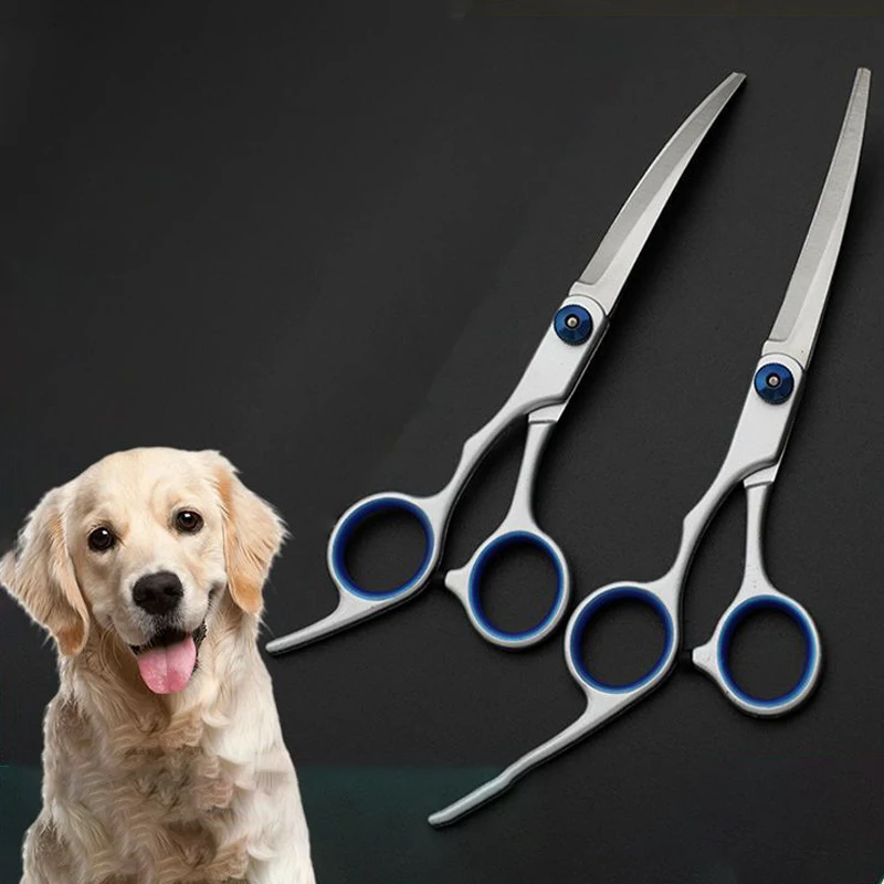 Professional Dog Grooming Scissors with Safety Round Tips Heavy Duty Titanium Stainless Steel Up-Curved Pet Grooming Scissors dog grooming scissors dog grooming scissors kit