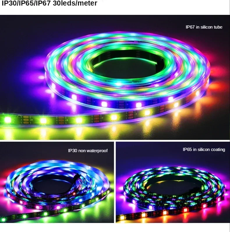รูปสินค้า แถบไฟ LED WS2812B ควบคุมสีได้ ความยาว 1-5 เมตร