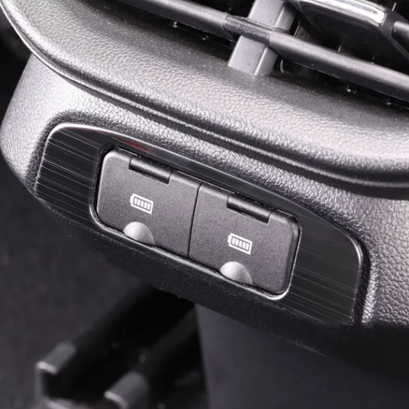 

SBTMY нержавеющая сталь декоративная рама USB интерфейсной панели в третьем ряду автомобиля для Haval H6 3rd Gen 2021 2022