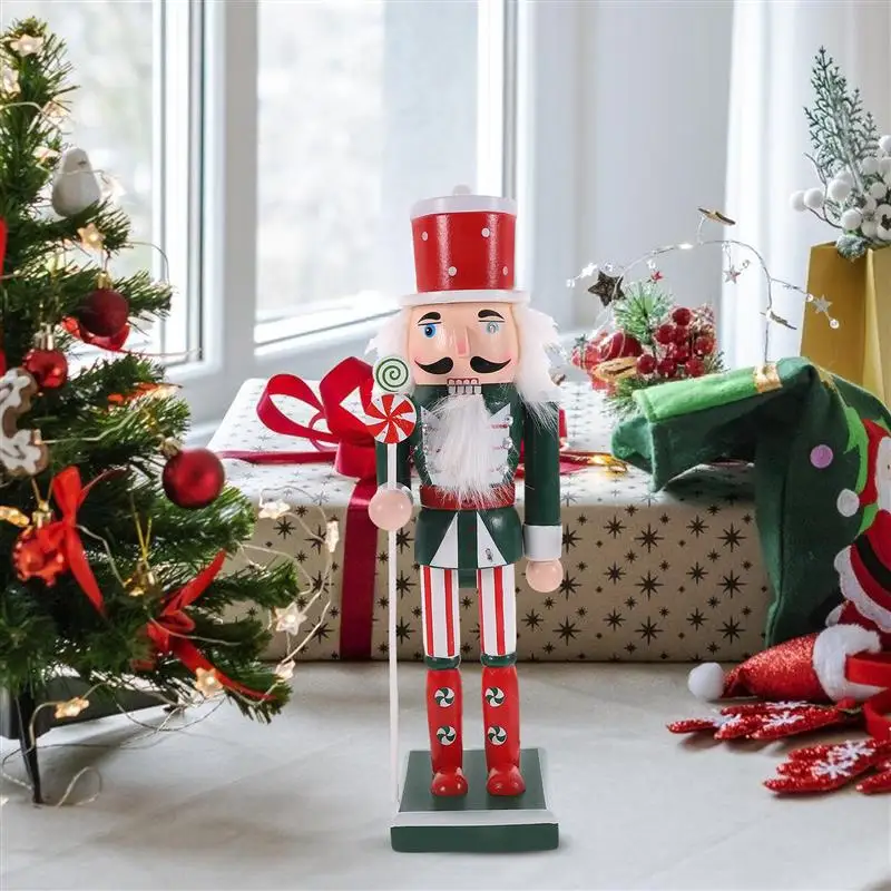 

Wooden Christmas Nutcracker Figure Ornament Xmas Christmas Desktop Nutcracker Figure Nutcracker Figurine Xmas Nutcracker Statue