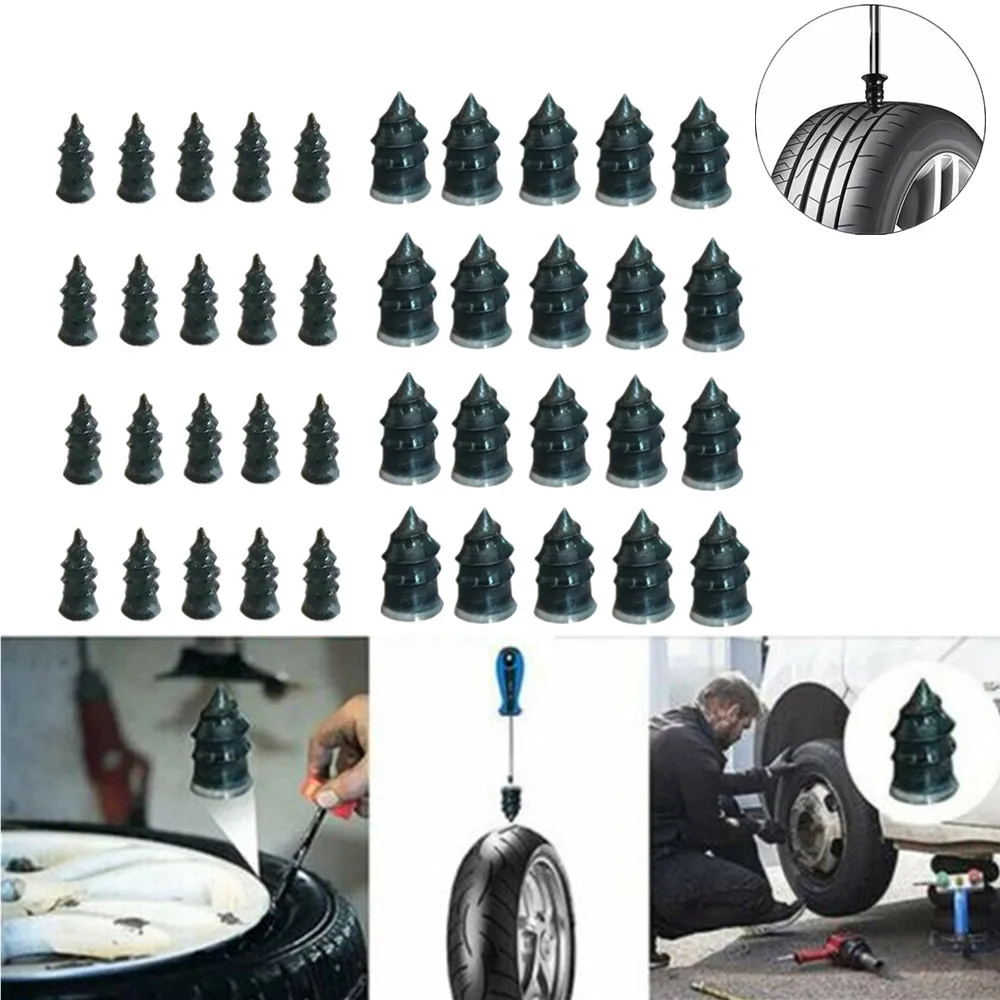 Vacuum Car Tyre Repair Rubber Nail Car Motorcycle Truck Tire Puncture Repair Tubeless Truck Tire Tools Screw wick