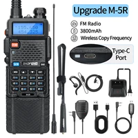 Baofeng M-5R Walkie Talkie AM FM Six-Band 3800mAh Wireless Copy Frequency Type-c Long Range Commutator Ham UV-5R Two Way Radio 1