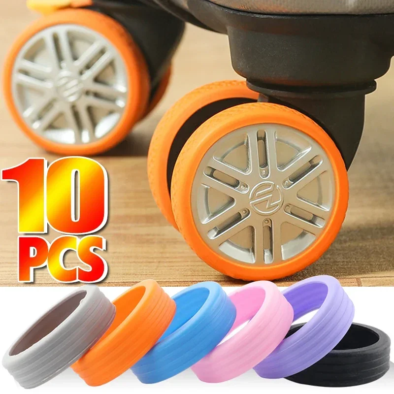 

2/10 шт., силиконовые колёса для чемодана