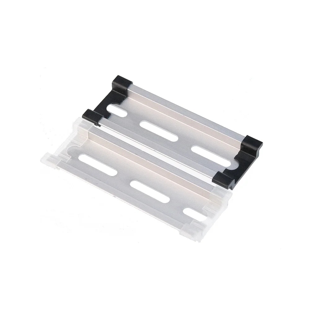 2 Pcs NS 35-HT Din Rail 7.5 Thickness End Cap Protector Clear Black For Din Rail Only End Caps