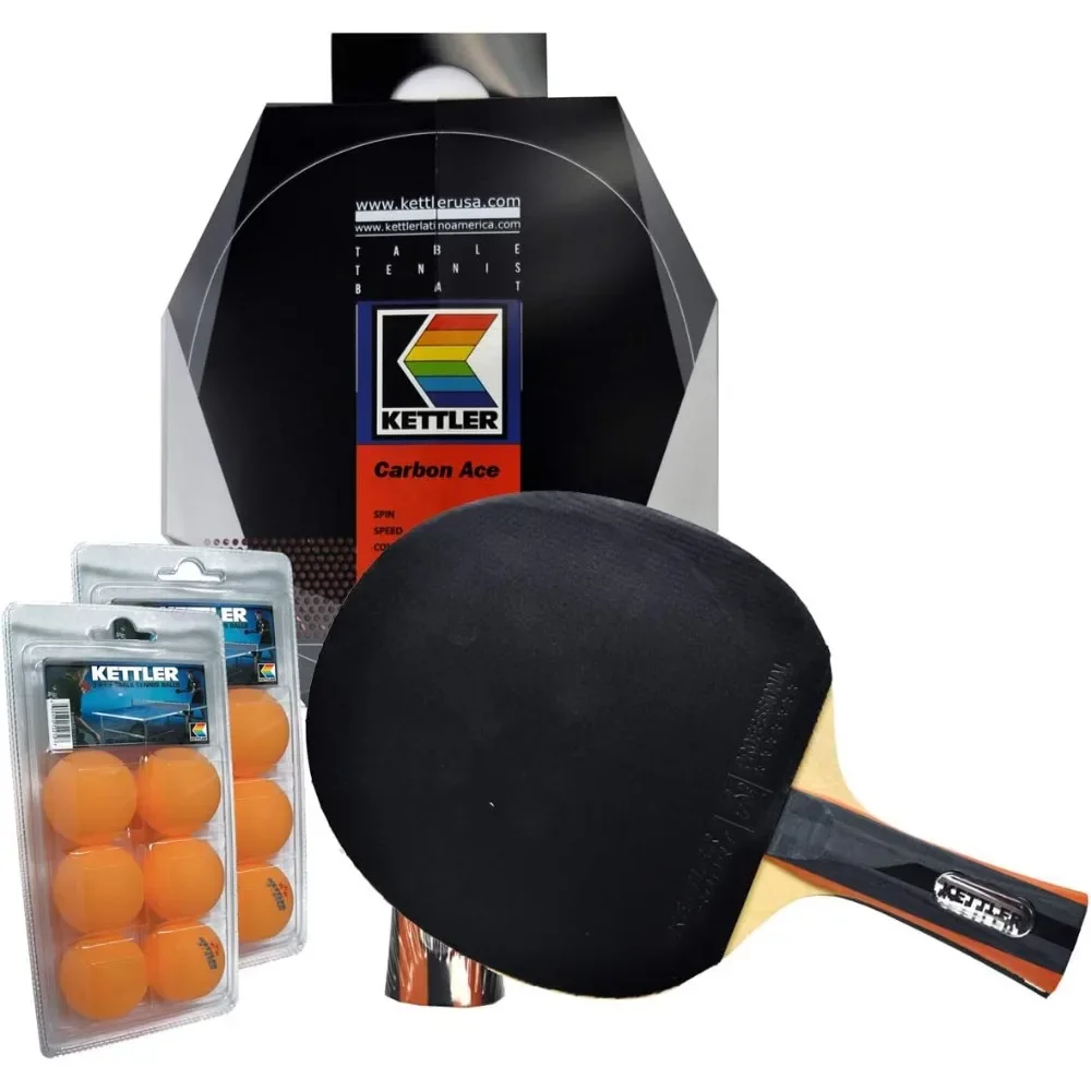 

Carbon Ace Indoor Table Tennis Bundle: 2 Player Set (2 Rackets/Paddles & 12 Balls) Free Shipping Racket Goods